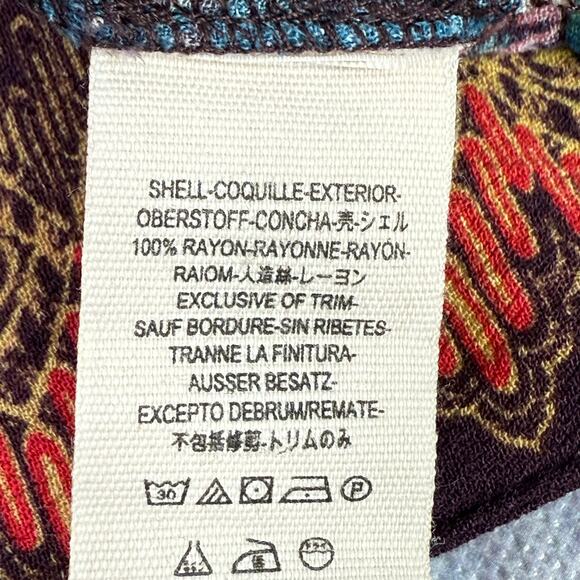 Free People Catch Me If You Can XS Top Deep V Paisley Boho Bat Wing Sleeve - Picture 9 of 9